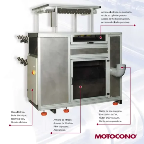 Perchadora textil Modelo IV-12 de Motocono Perchadora textil Modelo IV-12 de Motocono