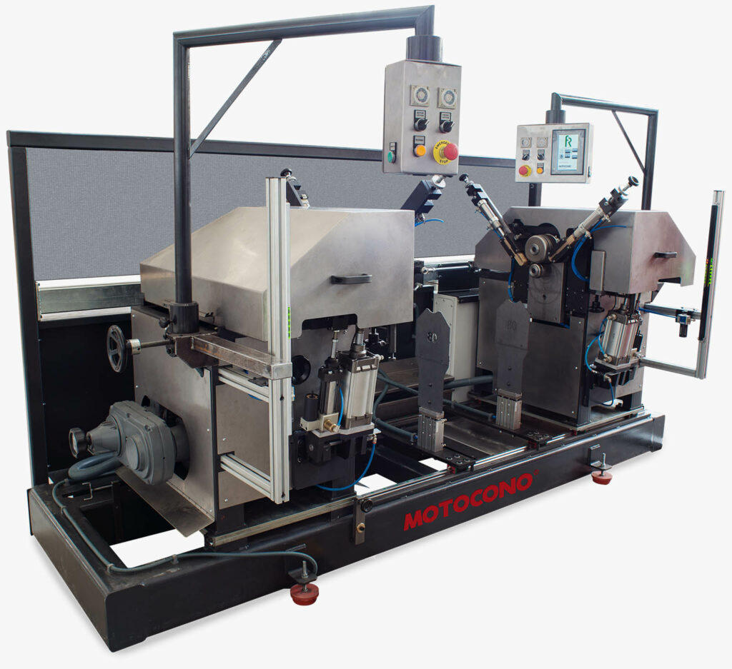 Automatic beading machine for HVAC ducts and chimneys.