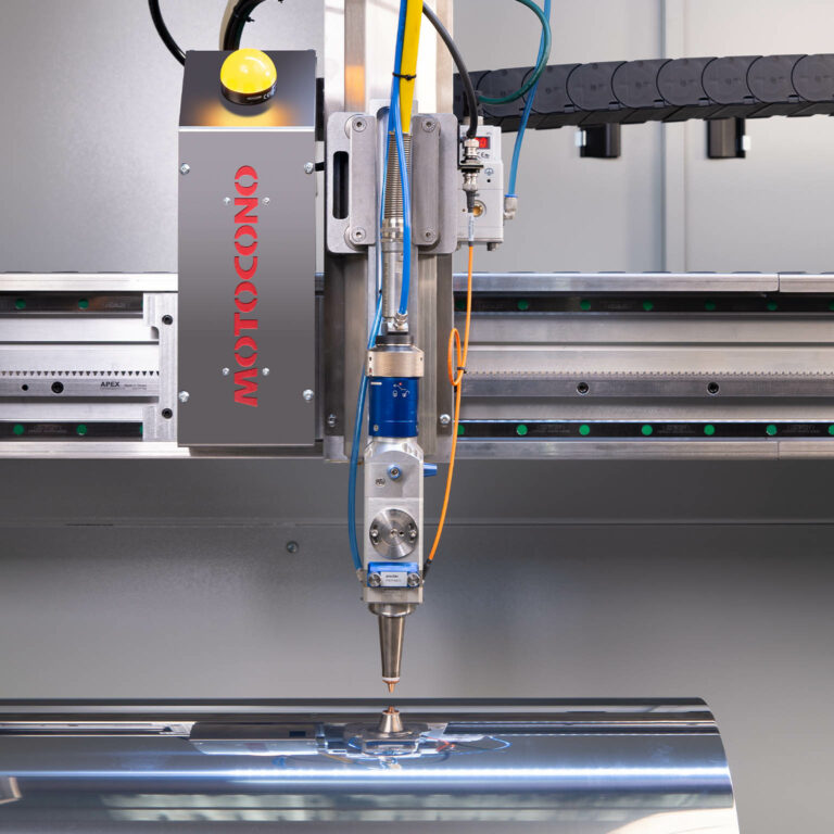 Laser cutting machine for carbon, galvanized and stainless steel ducts.